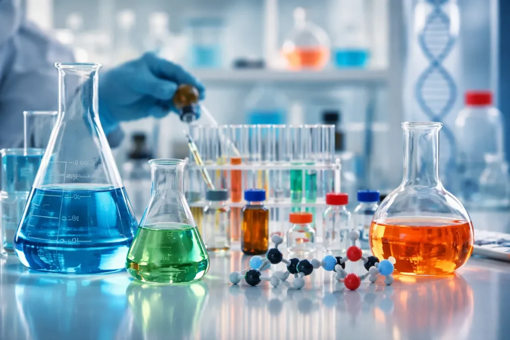 Different solvents used in the lab
