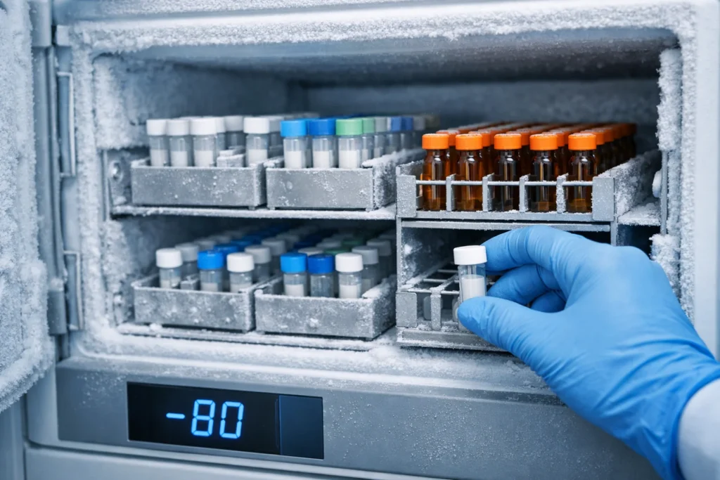 Storing GLP1-T peptides