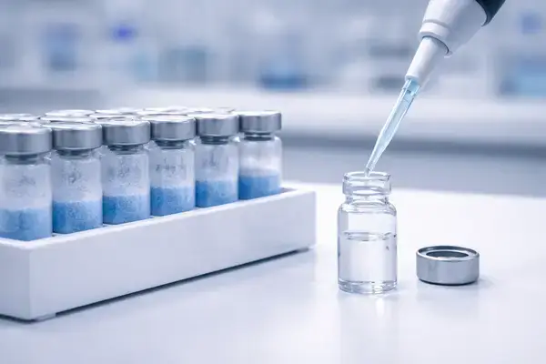 Batch consistency of pre-reconstituted research peptide vials with COA