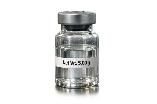 Net weight for research compounds label
