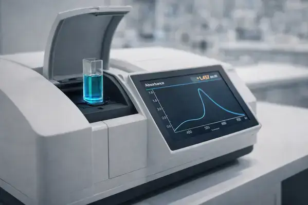 UV-Vis spectrophotometry screening GHK-Cu copper coordination in solution