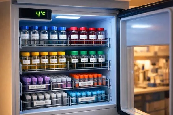 Handling and storing liquid research compound