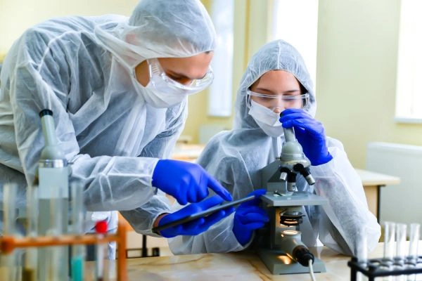 Scientists analyzing GHK-Cu and genetic activity