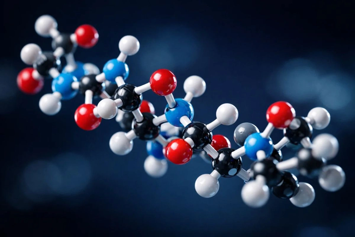 BPC 157 peptide molecular structure 3D model