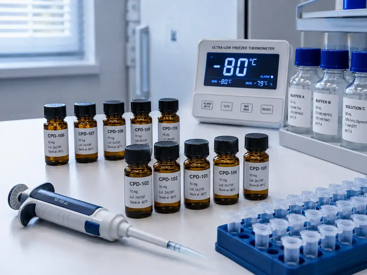 BPC-157 stability lab storage research setup