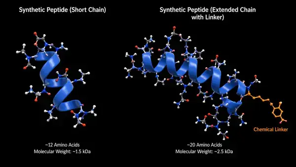 Molecular structure comparison of CJC-1295 with and without the DAC linker modification