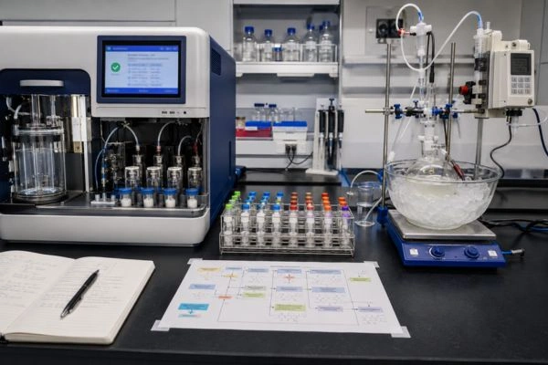 Hybrid peptide synthesis bench with SPPS and solution-phase