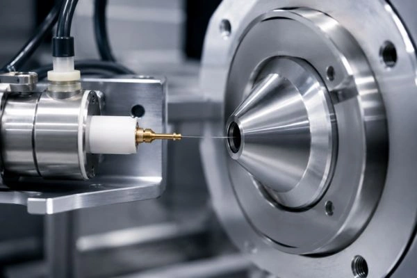 Electrospray ionization source on mass spectrometer instrument