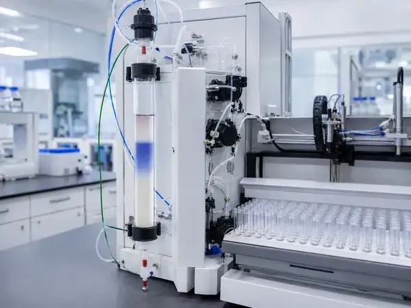 Chromatography system purifying recombinant IGF-1 analogs