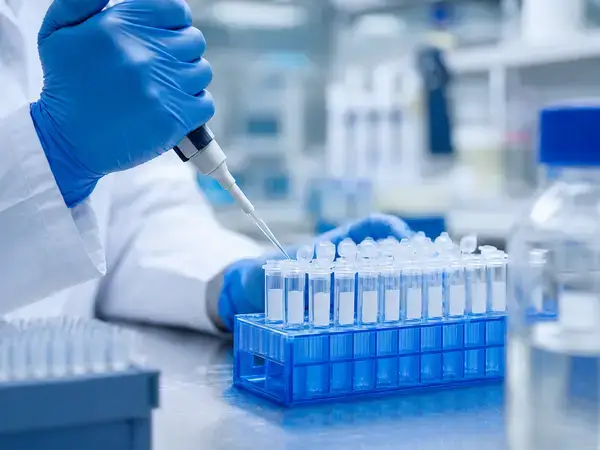 Aliquoting Hexarelin Acetate using sterile pipette technique