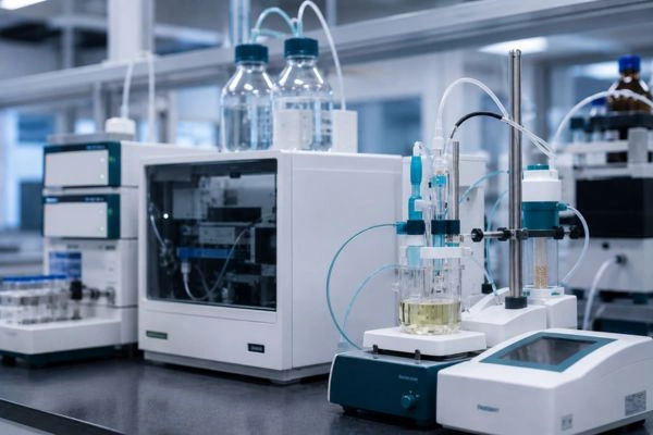 Karl Fischer titration for orthogonal peptide characterization