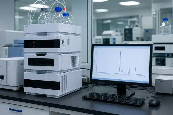 HPLC instrument used to verify research peptide purity