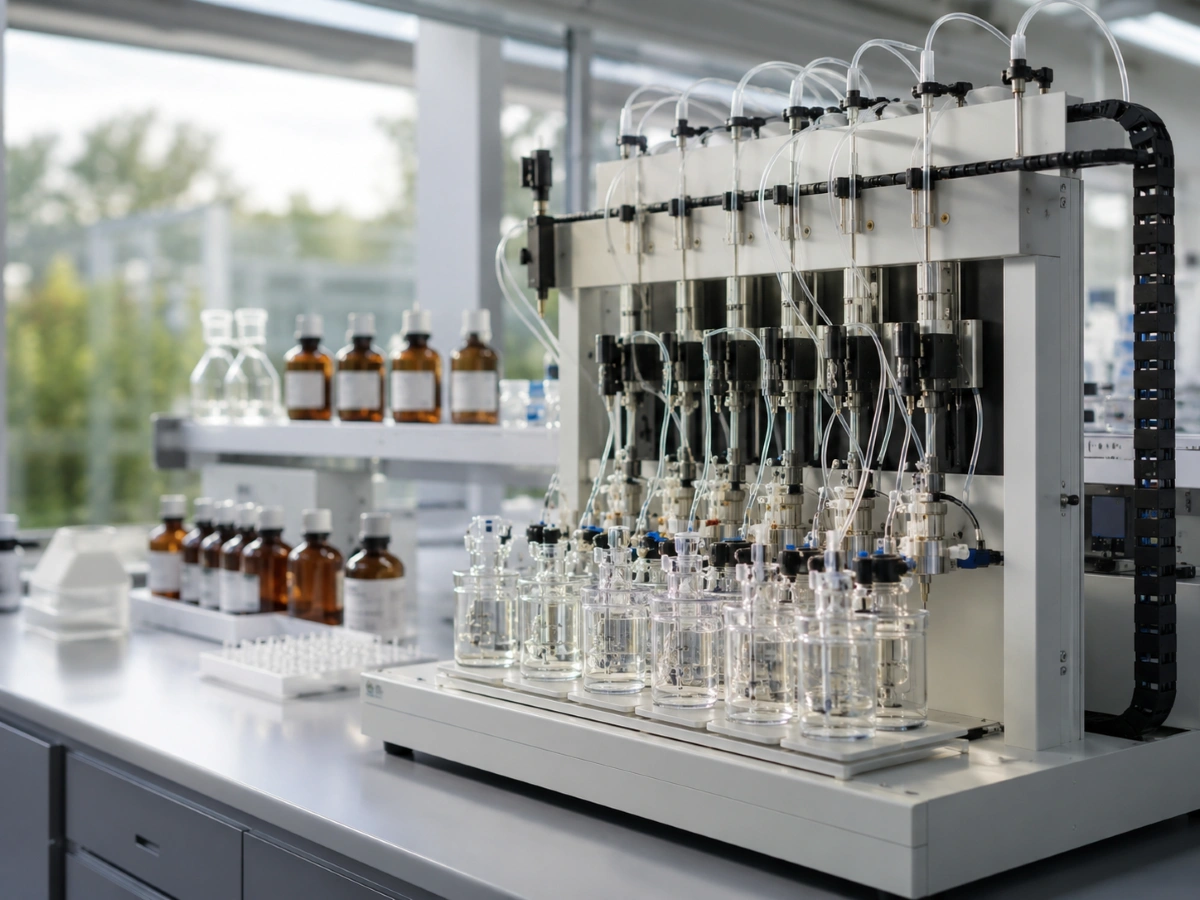 Laboratory setup for Epithalon peptide synthesis