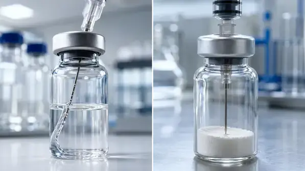Correct versus incorrect solvent injection technique for peptide reconstitution