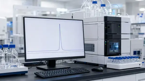 HPLC purity analysis chromatogram for research-grade melanotan 2